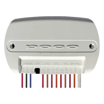 Módulo de control de iluminación / 4 puertos / IP67 / 10 A por puerto / 3.5 x 1.3 x 5.5 in