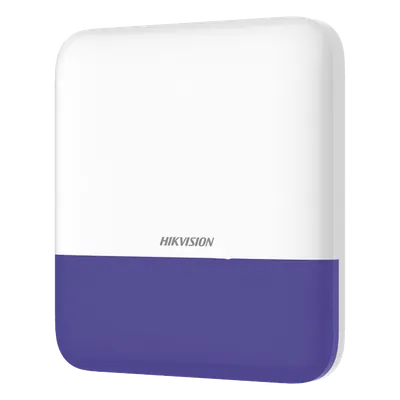 Sirena inalámbrica HIKVISION DS-PS1-E-WB/B para exterior con estrobo azul