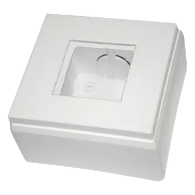 Caja de Superficie / 92x94x42 mm / ABS Blanco / Marco Embellecedor Incluido / 3.62x3.70x1.65 in