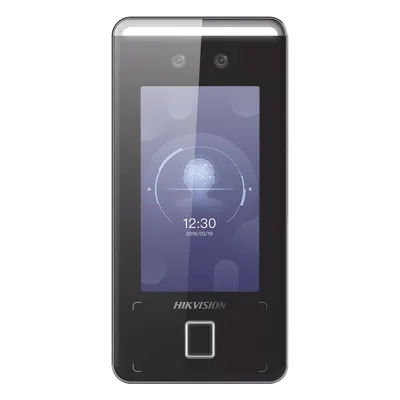 Terminal de Reconocimiento Facial / Pantalla Táctil 4.3 pulgadas / Wi-Fi / IP65 / Alcance 0.3 a 1.5 m (0.98 a 4.92 ft) / 3,000 Usuarios / 150,000 Eventos / WDR / QR / Videoportero