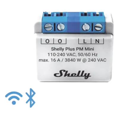Medidor de potencia SHELLY Plus PM Mini Wi-Fi de 16 A