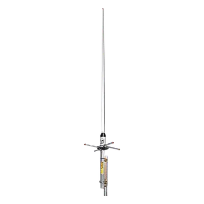 Antena Base / Fibra de Vidrio / VHF 144-148 MHz / UHF 440-450 MHz / 6 dB Ganancia / 2.38 m (7.8 ft) / 160 km/h Viento