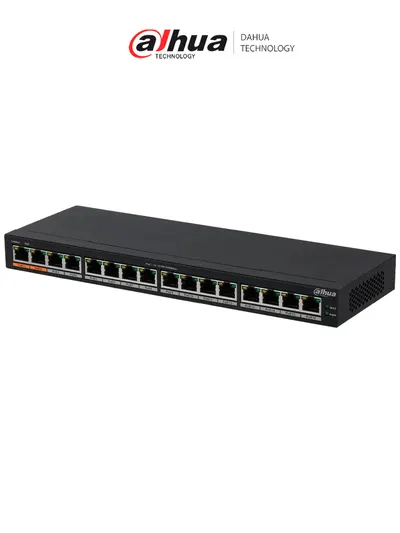 Switch PoE Gigabit DAHUA DH-PFS3016-16GT-190 de 16 puertos