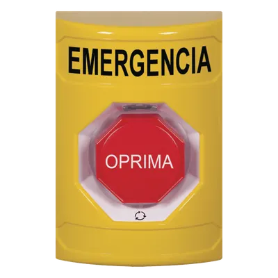 Botón de emergencia STI SS2209EM-ES con LED multicolor y acción mantenida