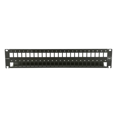 Patch Panel UTP / 48 Puertos Vacíos / 2U Rack 19" / 10G / Compatible Z-MAX y UltraMAX / Cat 5e/6/6a