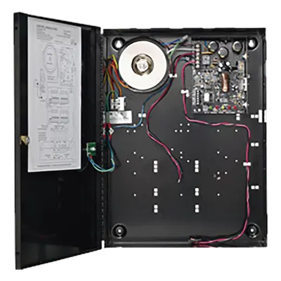 Fuente de poder con controlador de acceso / 12 o 24 Vcc / 6.0 A continuos / 4 u 8 salidas PTC / Batería de respaldo / UL294