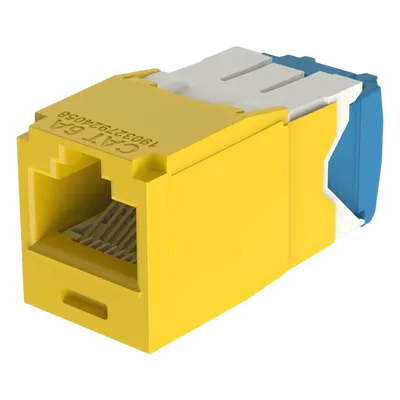 Jack RJ45 Panduit CJ6X88TGYL Cat 6A Mini-Com amarillo sin herramienta