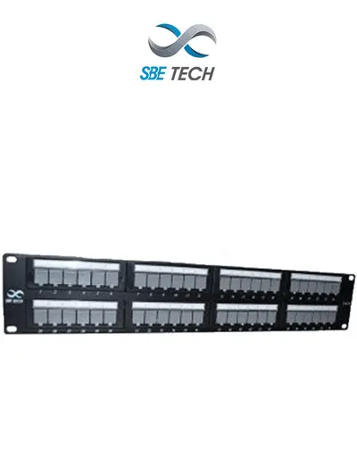 Panel de parcheo SBE TECH SBE-PPC6-48 Cat 6 de 48 puertos