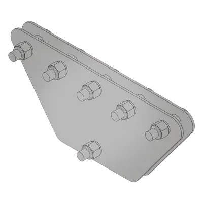 Placas igualadoras / 5 retenidas / 20x20x50 cm / 7.9x7.9x19.7 in / Galvanizado electrolítico / ASTM A-36