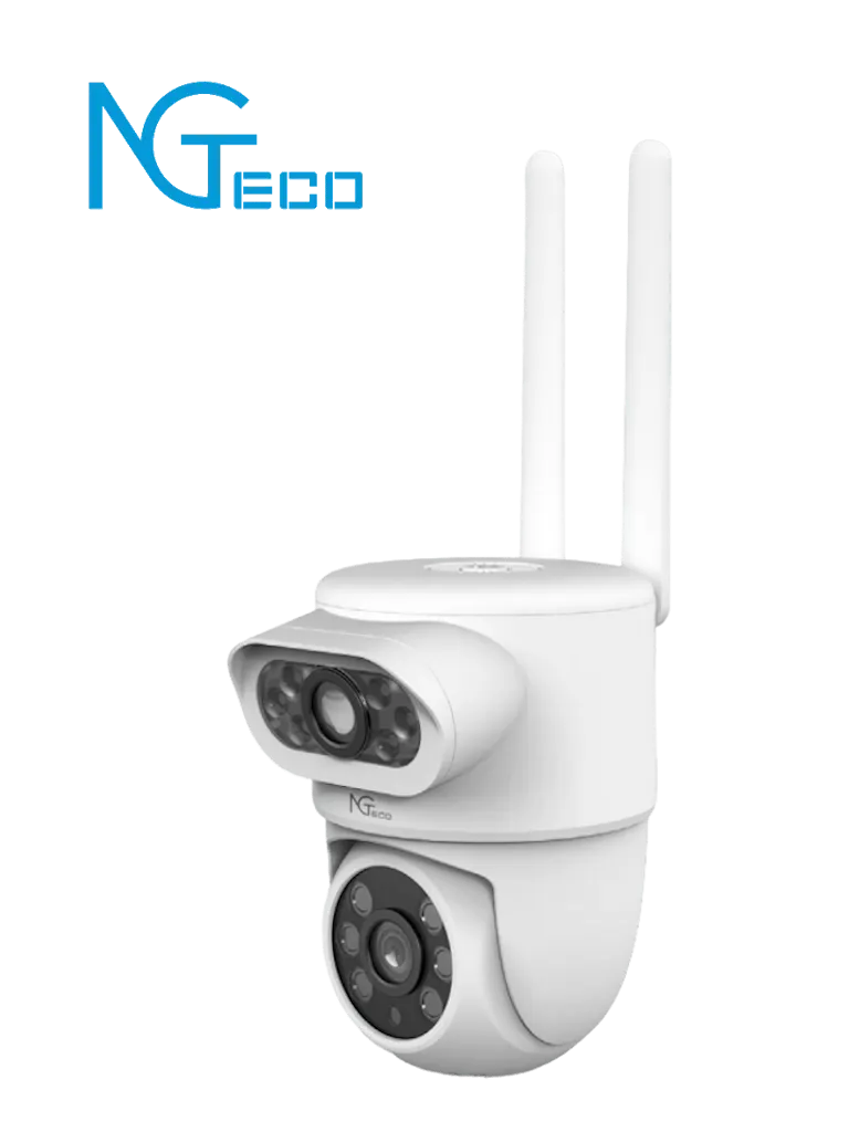 Cámara PTZ WiFi ZKTeco SH01-C8AN de doble lente y 4 MP