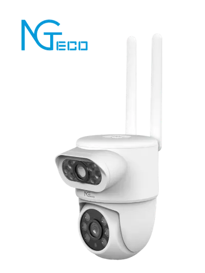 Cámara PTZ WiFi ZKTeco SH01-C8AN de doble lente y 4 MP