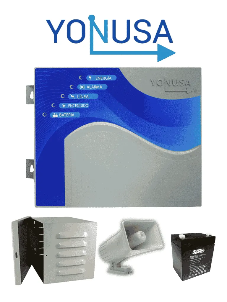 Energizador para cerco eléctrico YONUSA EY10000127AF con batería y sirena