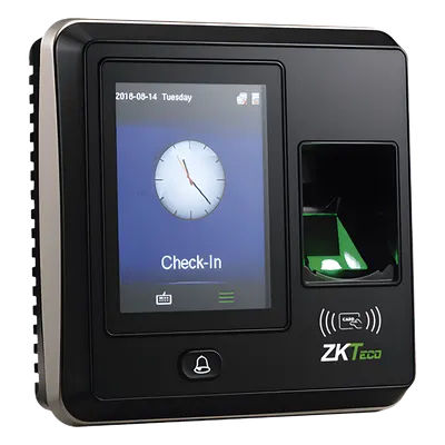 Terminal de Control de Acceso / 1,500 Huellas / Pantalla 2.8" / TCP/IP y USB / Wiegand 26 bits / 105 x 105 x 32 mm