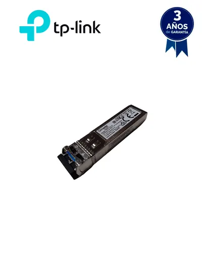 TP-LINK - SM5110-LR / Transceptor mini-GBIC SFP LC 10GBase-LR SFP+ / Monomodo / Admite conexiones Ethernet 10G de dúplex completo de hasta 10 km con cables de fibra de 9/125 µm, respectivamente