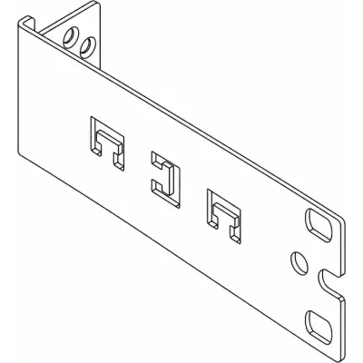 Soporte de Rack / 19 Pulgadas / Acero / RAL 9005 / 1U / Paquete de 4 Piezas