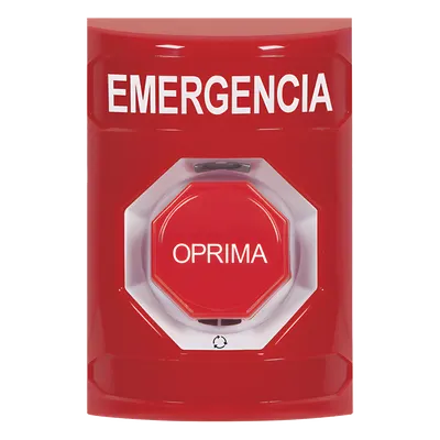 Botón de emergencia STI SS2009EM-ES con LED multicolor y restablecimiento por giro