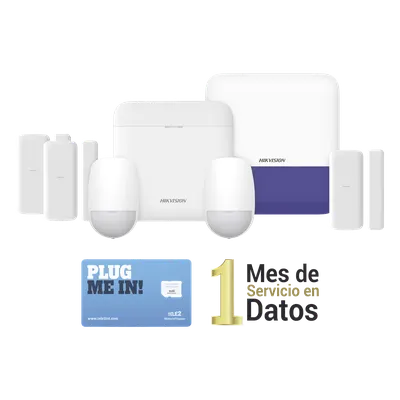 Kit de alarma inalámbrica Hikvision AX PRO DS-PWA48-KSDV2 con 48 zonas