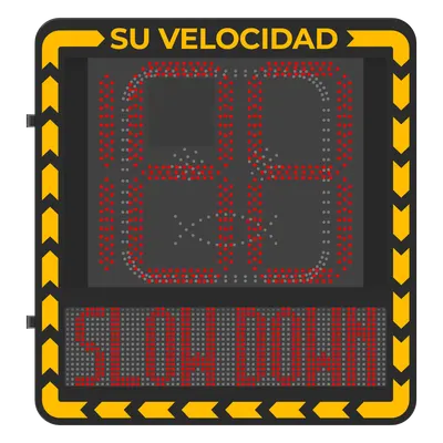 Radar medidor de velocidad Hikvision YJP7681-188-RR para 3 carriles