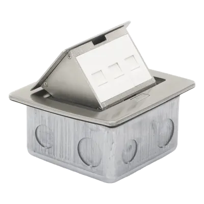 Caja de piso THORSMAN TH-MC-PD compacta con 3 puertos Keystone