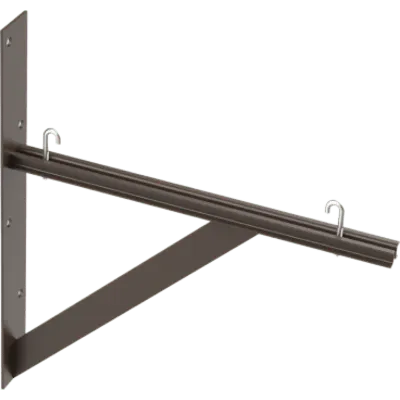 Kit de Soporte Triangular a Pared, Para Escalerillas de 12 y 18 in (30.5 y 45.7 cm) de Ancho, de Acero, Color Negro