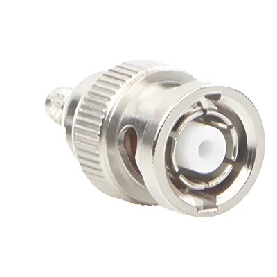 Conector BNC macho inverso RF Industries RP-1106-C para cable coaxial