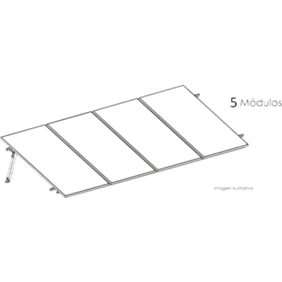 Estructura fotovoltaica BASEL KITBASEL1X5 para losa plana, 3 módulos