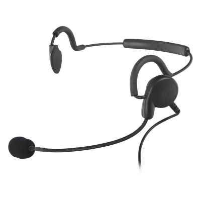 Diadema trasera / Boom flexible / Cancelación de ruido / Cable revestido de goma / Compatible ICOM ICF-1000D/2000D