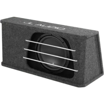 Subwoofer para Coche con Caja / 12″ (30.5 cm) / W3v3 / 500 W RMS / Impedancia 2 Ω / H.O. Wedge con Puertos de Ranura / Rejillas de Aluminio Incluidas / Terminal de Conexión de 5 Vías