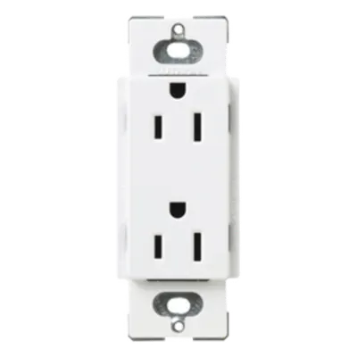 Tomacorriente dúplex Lutron SCR15SWL Snow de 15 A y 125 V