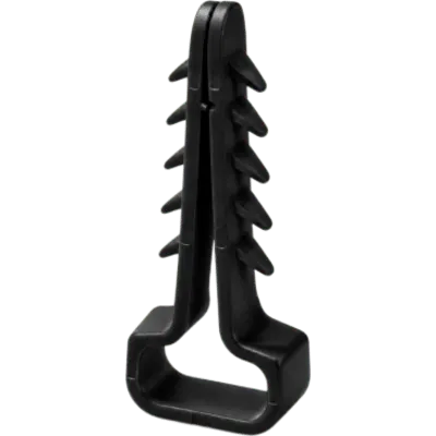 Grapa Taquete de Nylon para Fijación de Cables en Interior y Exterior / Color Negro / 6 × 10 mm / Paquete con 100 Piezas