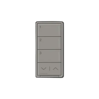 Botonera de pared Sunnata con 3 botones de escena y barra subir/bajar, retroiluminada, acabado Midnight, RadioRA 3 (RRSTHN3RLCS)