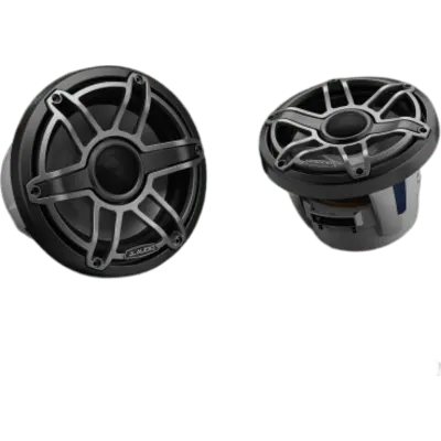 Par de Bocinas Náuticas JL Audio M6 / 8.8" / Coaxial / Rejilla Deportiva de Titanio / 125 W RMS / 4 Ω / Iluminación LED Transflective