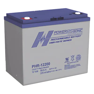 Batería de Respaldo / 12V / 58Ah / AGM-VRLA / Terminales M6 / Certificación UL