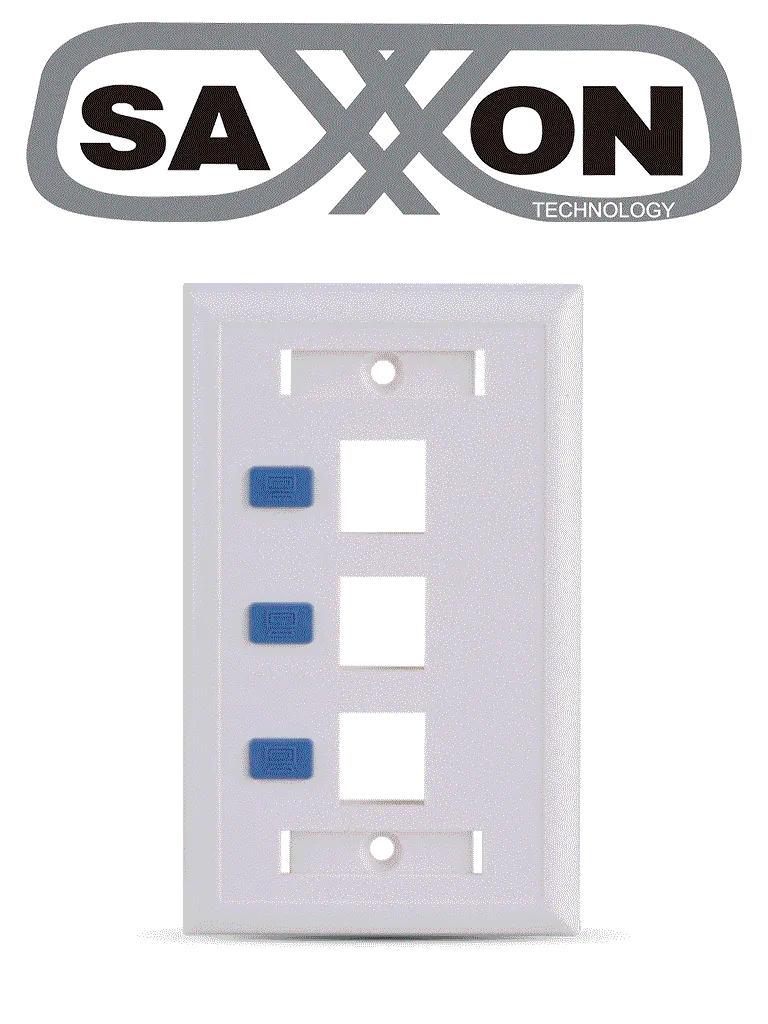 Placa de pared SAXXON A175-3E vertical para 3 módulos keystone