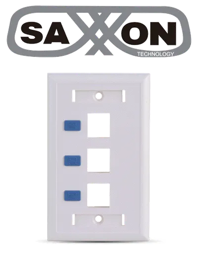 Placa de pared SAXXON A175-3E vertical para 3 módulos keystone