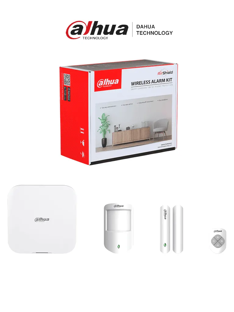 Kit de alarma inalámbrico Dahua DHI-ART-ARC3800H-03-W2 con WiFi