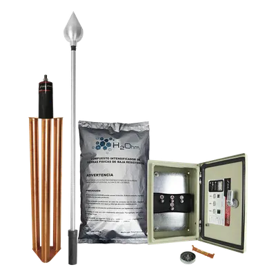 Kit de pararrayos TOTAL GROUND KDA-01-ALU con mástil de aluminio