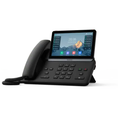 Teléfono IP Ejecutivo SIP-T87W de Yealink con Pantalla Táctil Ajustable de 7 Pulgadas Wi-Fi 6 Bluetooth 5.0 y Cancelación de Ruido por IA