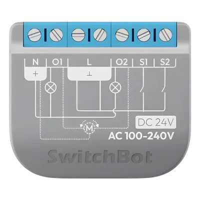 Relay inteligente SwitchBot de 2 canales con medición de consumo y Matter