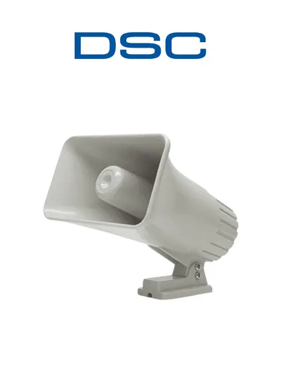 Sirena cableada DSC SD-30W de 30 W y dos tonos para alarmas