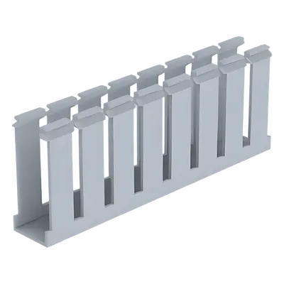 Canaleta Ranurada de PVC / 1.25 in Ancho / 3.12 in Alto / 1800 mm (5.9 ft) Largo / Tipo G / Gris