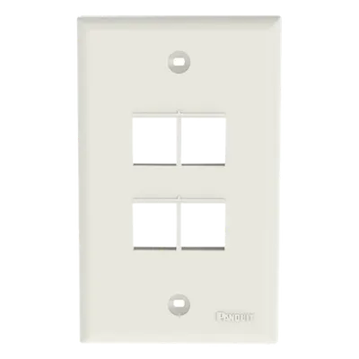 Placa de pared PANDUIT NK4FNIW, vertical y para 4 módulos Keystone