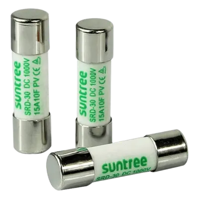 Fusible DC / 1000V / 25A / Limitación 20kA / 10x38mm / Aplicación Fotovoltaica