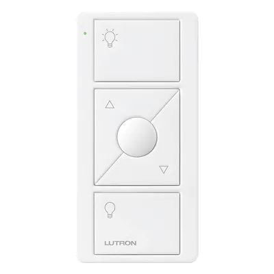 Control Inalámbrico de Iluminación / 3 Botones con Subir y Bajar / Alcance 18 m (59.1 ft) / Batería 10 Años / RF para Sistemas Lutron