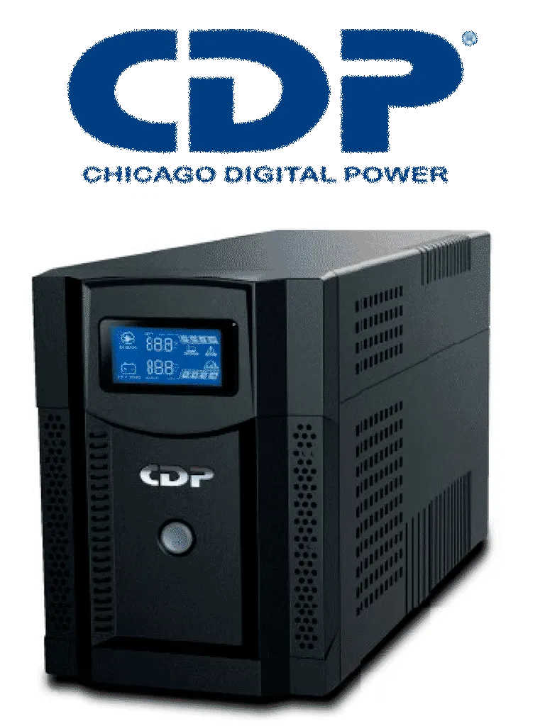 CDP UPRS2008 - UPS de 2000VA y 1400W con onda senoidal pura, baterías de 12V a 9AH x 2, interfaz de comunicación USB, disponible sobre pedido