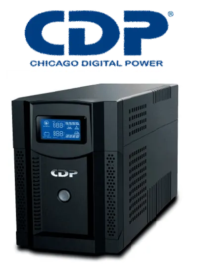 CDP UPRS2008 - UPS de 2000VA y 1400W con onda senoidal pura, baterías de 12V a 9AH x 2, interfaz de comunicación USB, disponible sobre pedido