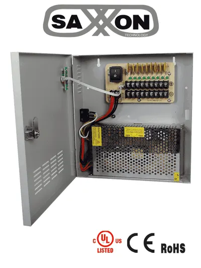 Fuente de poder SAXXON PSU1220-D9 para 9 cámaras CCTV