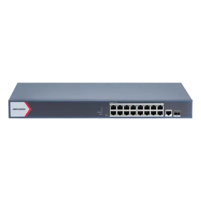 Switch PoE+ Hikvision DS-3E1518P-EI de 16 puertos Gigabit