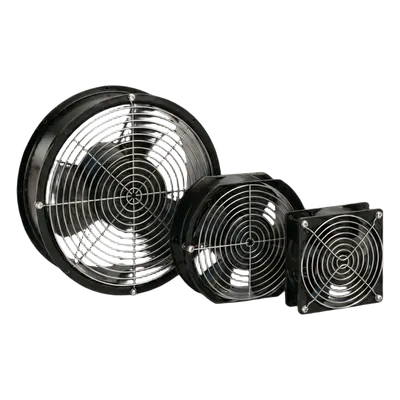 Ventilador Axial Compacto / 4 Pulgadas / 100 CFM / 115 Vca / Protección Térmica / Acero Recubierto en Polvo