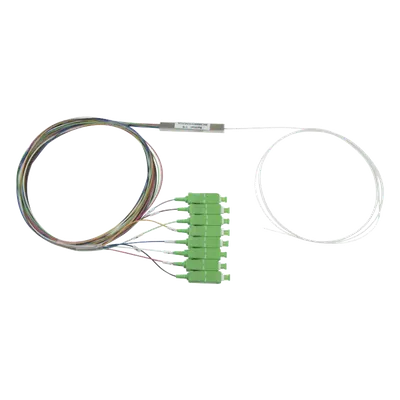 Splitter óptico FIBERHOME PLC-108-SCAPC 1x8 con conectores SC/APC